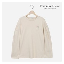 써스데이아일랜드 Thursday Island 여성 퍼프 소매절개 티셔츠T212MTS131W