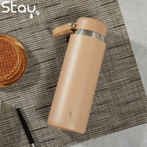 [스테이24] 타임 보온보냉 텀블러 500ml_라이트브라운, 라이트브라운, 500ml
