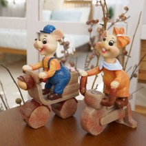 [IL∃7] 자전거 타는 생쥐 커플 2P 장식 인테리어인형 전시 꾸미기_E∃8260eA, ∠본상품