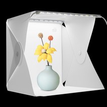 휴대용 접이식 포토박스 라이트 사진 스튜디오 키트 LED 상단 오프닝 제품 카메라 촬영, 03 1 lights 4 colors