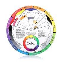 새로운 전문 종이 카드 디자인 색상 믹싱 휠 잉크 차트 안내 라운드 중앙 원 회전 문신 네일 안료, 23cm.