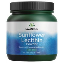 스완슨 선플라워 레시틴 파우더 분말 454g Swanson Sunflower Lecithin Powder Non-GMO 16 Ounce, 1set, 1set