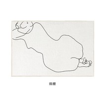 사계절 러그 미드센츄리 심플 카페트 기하학 블랙 화이트 모던