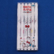 GHW12529C 헬로키티 필기도구 필기구 펜 파우치 트윈라 컬러 선물용 사인 볼 대형문구점 6색세트 1개, GH 본상품선택