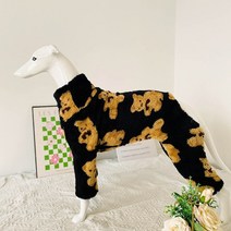 얼룩무늬 이탈리안그레이하운드 휘핏 베들링턴테리어 옷 방풍 점프 슈트 겨울 코트 양털 개, 10, 엑스