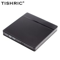cd리핑 리핑기 cd dvd플레이어 odd tishric external drive for laptop usb 3.0 type c 케이블 휴대용 rw 드라이브 라이터 버너 광학, 검은색