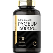 Pygeum Africanum Bark 1500 mg 200 Capsules High Potency Extract Supports Prostate Health Non-GMO Gluten Free Supplement by Carlyle