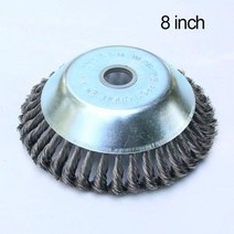 8 인치 잔디 깎는 기계 트리머 헤드 스틸 와이어 트리밍 녹슨 브러시 커터 모어 사람을위한 잡초, [01] 8 inch