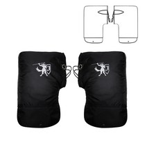 SAIVEINA 방한 방수 방풍 겨울용 보온 기모 손토시 오토바이 방한 토시+EVA방수 커버, 블랙