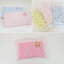 신생아 좁쌀 메밀 베개 목쿠션 택1, 레이스 메밀 옐로우