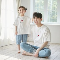 국내생산 사랑팡팡 반팔 아빠와아기 21B05MK/패밀리룩 가족사진의상