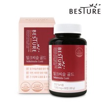 베스처 밀크씨슬 골드 실리마린 1000mg 90정(3개월분) 간건강 비타민B 나이아신, 1병