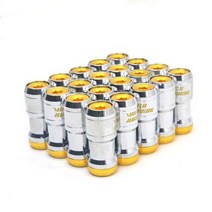 자동차볼트 너트 너트캡 풀기 20pcs M12 X 15 125 Honda Toyota Nissan 용 도난 방지 블루 스틸 볼크 레이싱 카 휠 림 러그 잠금, GOLDEN+M12x1.5