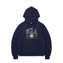 유씨엘에이(UCLA) 남여공용 컬러 로고 오버핏 후드티셔츠[NAVY](UY2LTAB_45)