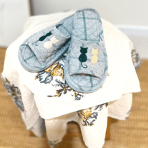 [피로감제로]슬리퍼 거실 사무실 면 어린이집 임산부 실내화 거실화, 초록(남성용), 1개