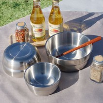 국산 가벼운 면기 스텐 이중 냉면기, 소(125mmX57mm)