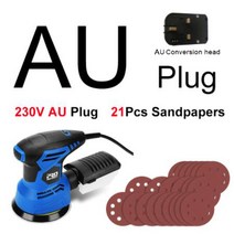 300W 샌딩기 오비탈 샌더 전기샌딩기 21Pcs 125mm 샌드페이퍼 포함 강력한 집진 광택기 PROSTORMER, 03 AU 220240V