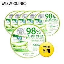 3W클리닉 알로에 베라 수딩젤 300g X 5개, 1개