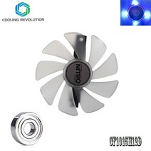 쿨러 칠러 냉각기 95mm cf1015h12d dc12v 팬 교체 사파이어 니트로 rx480 8g rx 470 4g gddr5 rx570 4g8g d5 rx580 8g 93, 푸른
