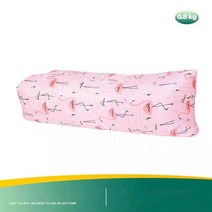 휴대용빈백 에어소파 캠핑 감성 공기주입, 핑크 플라밍고