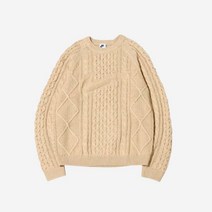 나이키 케이블 니트 롱슬리브 스웨터 라탄 아시아 Nike Cable Knit LS Sweater Rattan Asia