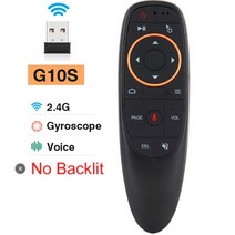 G10S 프로 에어 마우스 음성 원격 제어 2.4G 무선 자이로스코프 IR 학습 H96 MAX X88 PRO X96 안드로이드 TV 박스용, G10S no Backlit, 02 G10S no Backlit