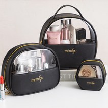뉴몰 미니 화장품파우치 방수 투명파우치 인조가죽 pvc파우치 가방 3size 여성용