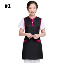 미용실앞치마 홀서빙 집선생님 애견미용 앞치마 미용사 작업복 민소매 조정 가능한 미용실 작업 메이크업 스파 호텔 유니폼, S1_ONE SIZE