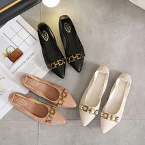 요나걸 여성 신발 구두 플랫슈즈 단화 싱글슈즈 스틸레토 힐 금속 장식 미끄럼 방지 세련된 디자인 매년 꺼내싣고 싶어지는 아이템 + 양말증정