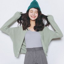 라운드넥 니트가디건 숏가디건 파스텔컬러 HYKU