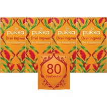 푸카 Pukka Drei Ingwer 생강 양강근 강황으로 만든 허브차 20티백, 8팩, 8팩