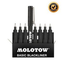 모로토 무광 블랙 피그먼트펜 멀티라이너 드로잉펜 캘리그라피 / 옵션선택, 4본세트1(JM200486)