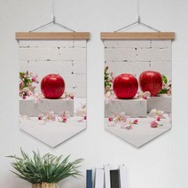 아트박스/꾸밈 eh089-우드페넌트_40CmX62Cm_꽃과사과, 1.1개