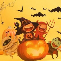 기타 바보사랑[파티해]큐티 할로윈 윈도우 스티커 (프리티윗치)