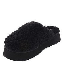 UGG 여성용 맥시 컬리 플랫폼 털 슬리퍼 핑크자스민