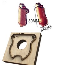 홈공방 가죽공예 모양 펀치 패턴 몰드 라이터 절단 나무 칼 80x45mm, 나무 바느질 구멍