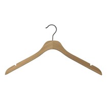 43.2cm(17인치) NAHANCO 슬림라인 나무 셔츠/옷걸이 - 로우 W/건메탈 396277