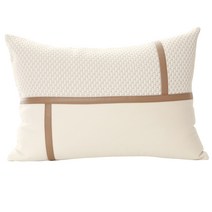 북유럽풍 거실 쇼파 모던 심플 소파쿠션 에메랄드 PU 가죽 패치 거실 베개 커버 -95806, 옵션07