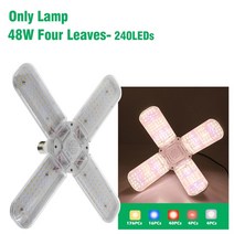 24w 36w 48w led 성장 빛 e27 foldable phyto 램프 스펙트럼 smd2835 실내 식물 전구 꽃 꽃 growbox 정원, 48w 전용 램프