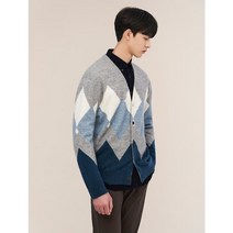 [빈폴] [30%OFF]스카이 블루 모헤어 블렌드 아가일 카디건 (BC185AA19Q)