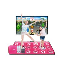 2인용 ddr 디디알 펌프 오락실 매트 게임기 가정용, 무선 300 게임 (미키 레드)