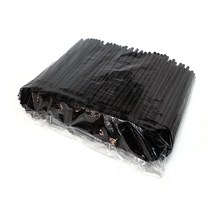 스푼빨대 검정 20cm 500개입, 1팩