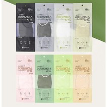 이지브레이스 컬러 KF94 마스크 대형 100매, 레몬옐로우 100매