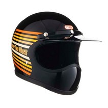 TT&CO 티티앤코 풀 페이스 일본 헬멧 토 커터 레인보우 블랙 빈티지 바이크, Black