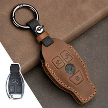 키케이스슬림핏 mercedes-benz w203 w210 w211 amg w204 c e s cls clk cla slk classe smart car keychain 용 정품, 브라운