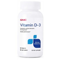 GNC 지앤씨 비타민D3 25mcg 1000IU VitaminD3 180정