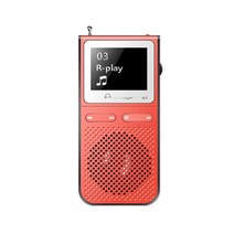 무손실 음원 하이파이 플레이어 iqq hifi mp3 lound speak 및 8gb는 100시간 재생 가능 fm 라디오 지원 내장 는 최대 128gb 휴대용 확장 가능, 협력사, 40GB, 빨간색