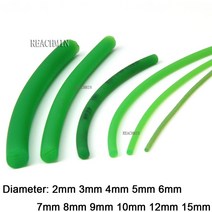 컨베이어 벹트 밴드 부품 소품 장비 녹색 폴리우레탄 벨트 직경 pu 라운드 드라이브, 직경 15mm, 10미터