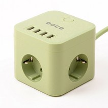 보코 USB 멀티탭 3구 2m 세이지 그린, 3구 4USB 포트 2m