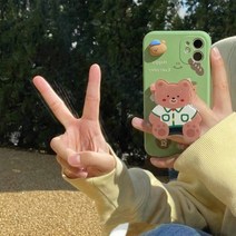 명품 귀여운 에폭시 강아지 곰돌이 하리보 탈부착 아이폰 핸드폰 그립톡 거치대 핑거링, 6. 점프 토끼